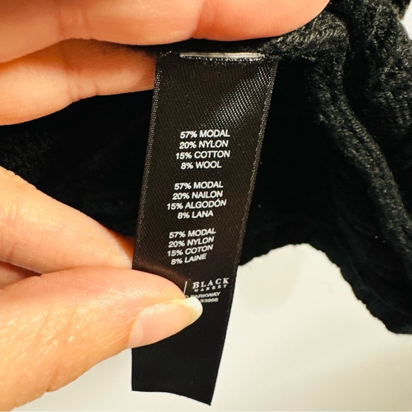 White House Black Market Poncho Knit Silver Button Wool Cowl Neck Open ShawlNWOT - Picture 7 of 7